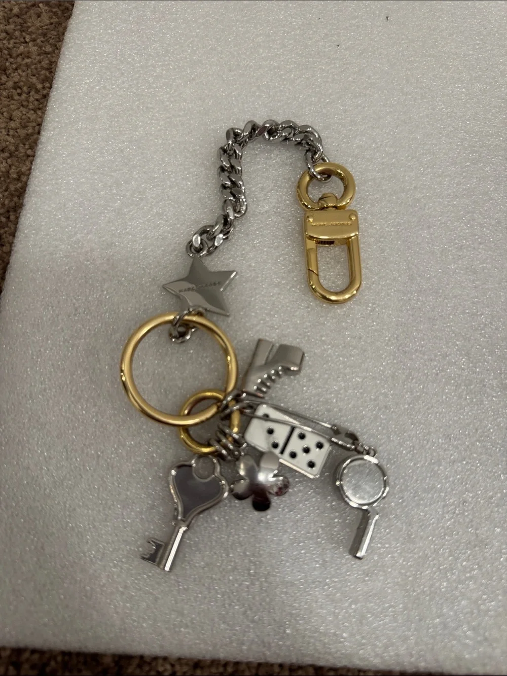 Marc Jacobs the domino effect keychain bag charm